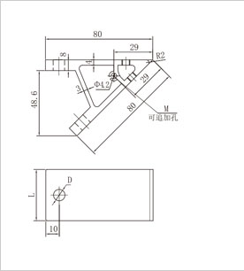 45度鋁型材角件二維圖 45度鋁型材角件二維圖