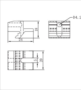 鋁型材網片夾塊二維圖 鋁型材網片夾塊二維圖