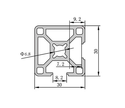 3030-2N90鋁型材技術(shù)參數(shù) 3030-2N90鋁型材技術(shù)參數(shù)