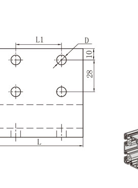 鋁型材(雙槽)強力角件物理參數(shù)2 鋁型材(雙槽)強力角件物理參數(shù)2